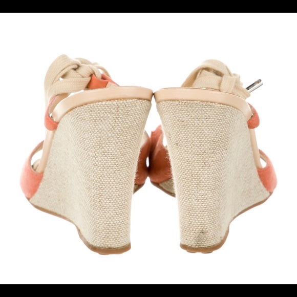 Tods suede wedge heel sandals size 10.5/41.5